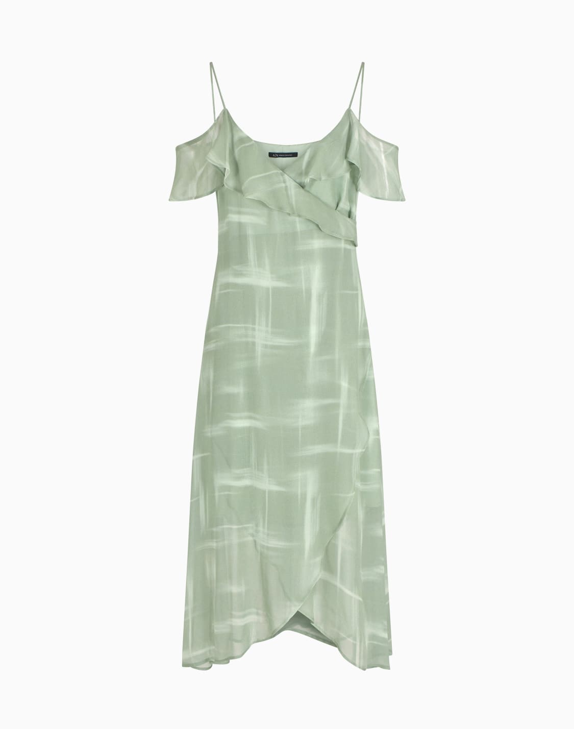 vestido-largo-de-gasa-de-viscosa-verde--armani-exchange