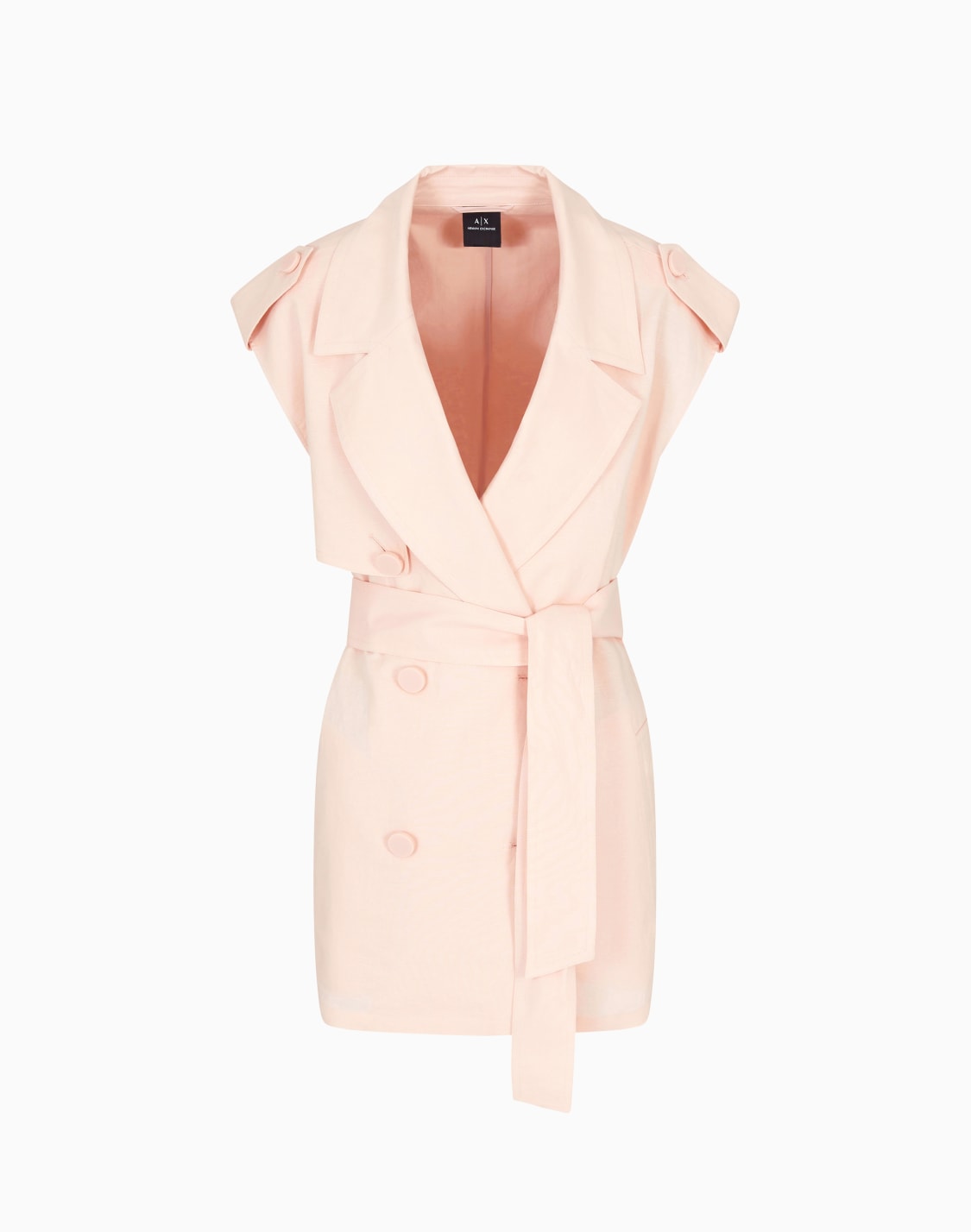 double-breasted-waistcoat-with-belt-in-linen-blend-rosa--armani-exchange