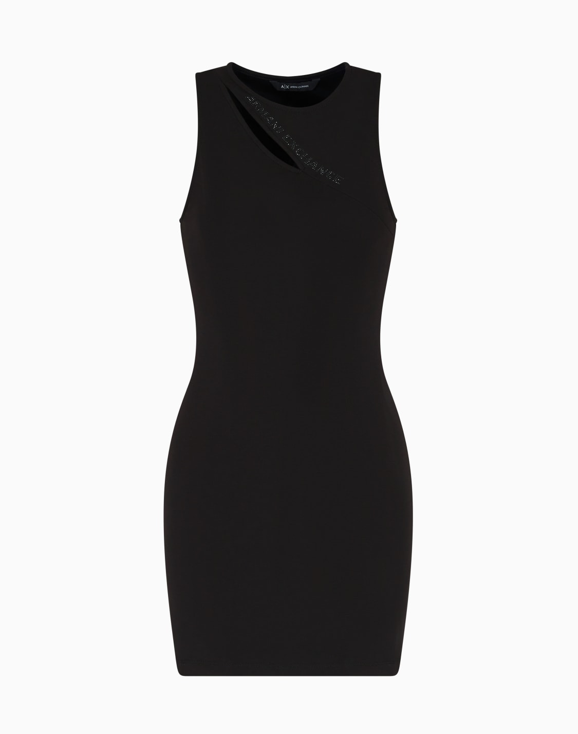 vestido-corto-de-jersey-negro--armani-exchange