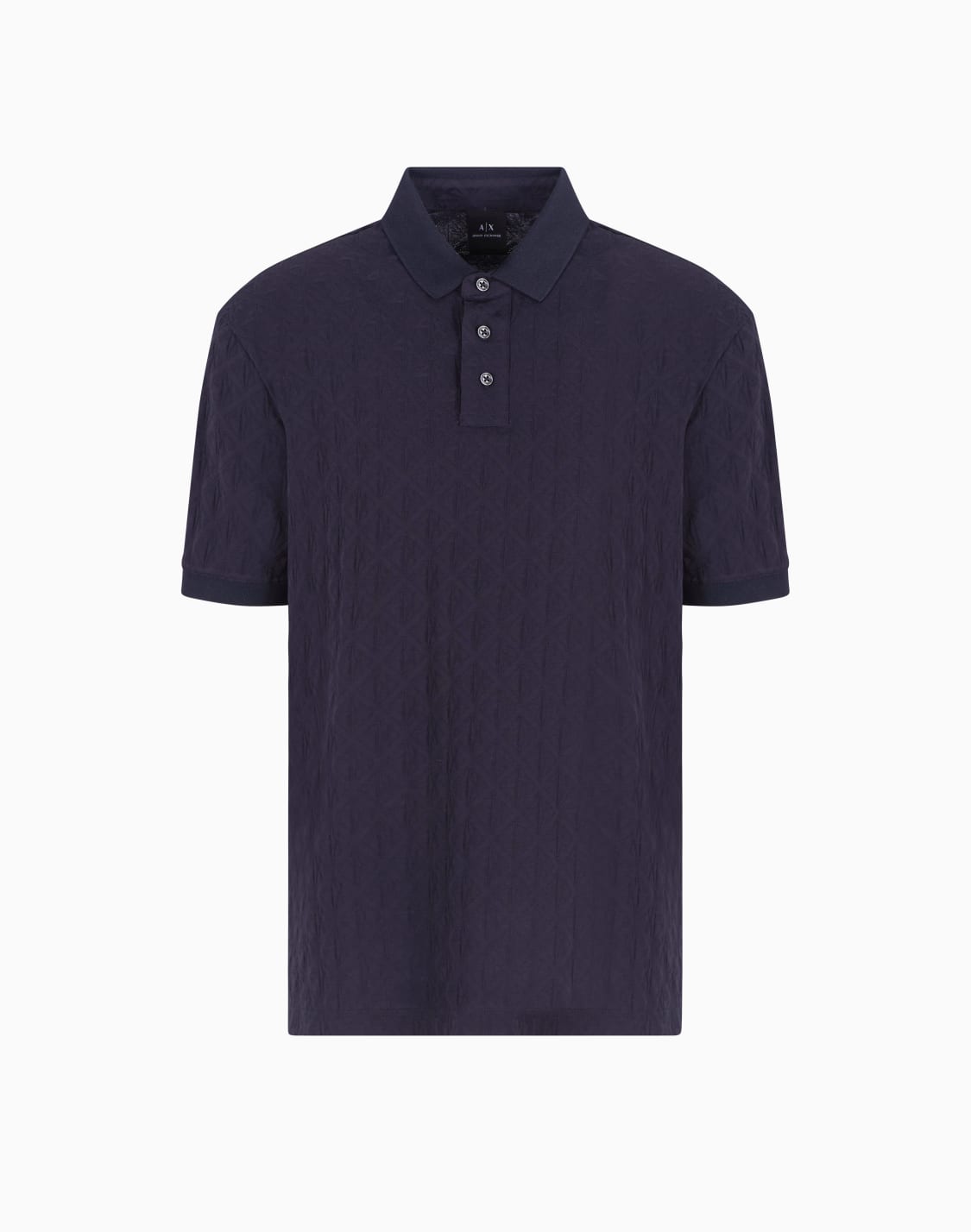 polo-de-corte-regular-con-logotipo-tono-sobre-tono-por-todas-partes-azul-marino--armani-exchange
