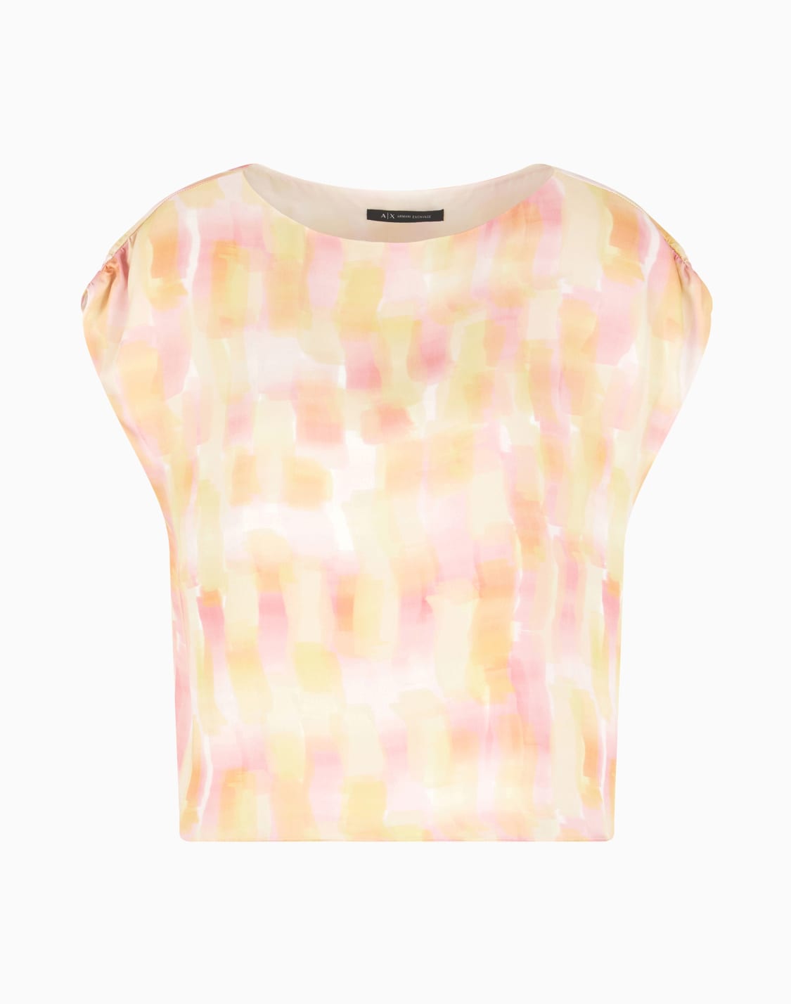 patterned-satin-top-pink--armani-exchange