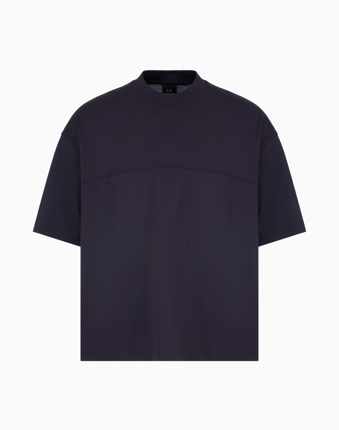 mercerized-cotton-short-sleeved-sweatshirt-navy-blue--armani-exchange