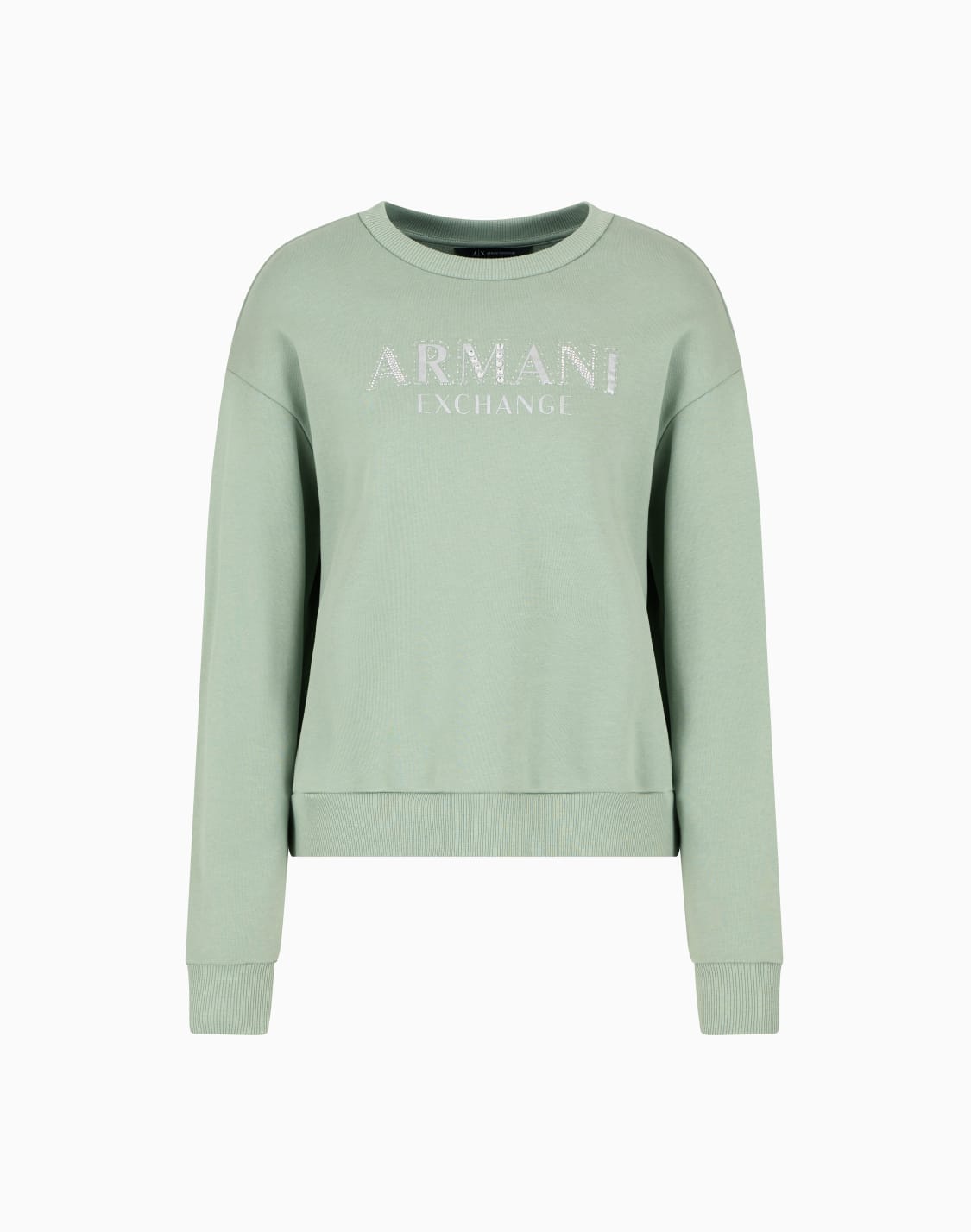 crewneck-sweatshirt-with-metal-logo-green--armani-exchange