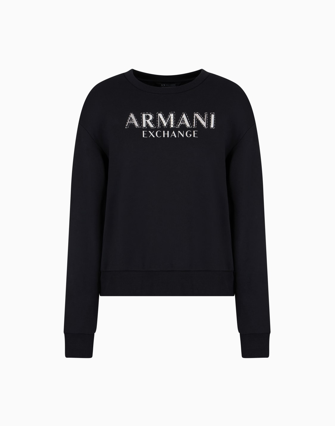 sudadera-de-cuello-redondo-con-logotipo-metlico-negro--armani-exchange