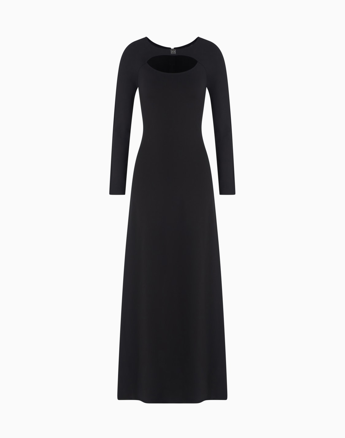 vestido-largo-con-corte-negro--armani-exchange
