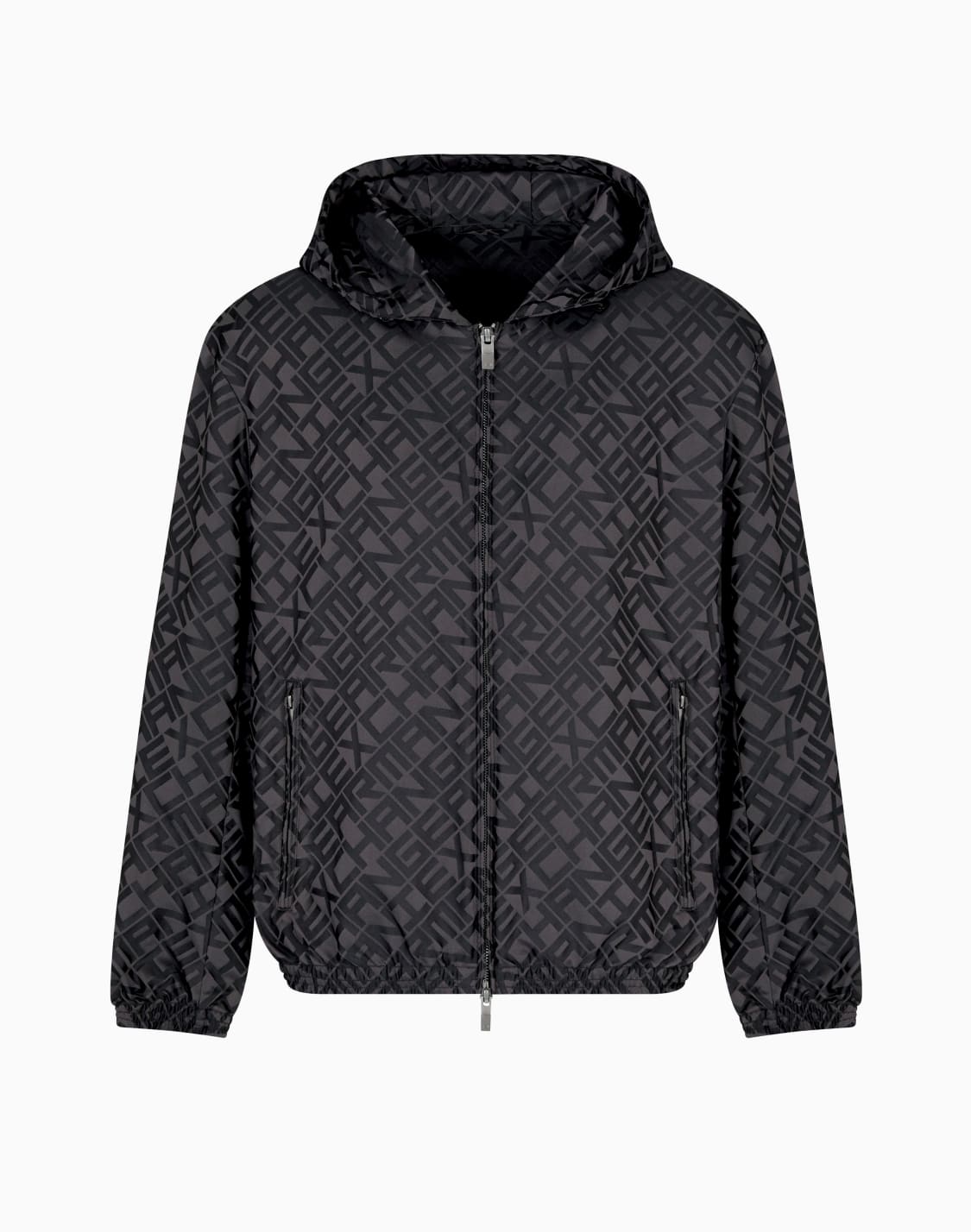 hooded-jacket-in-fabric-with-logo-black--armani-exchange