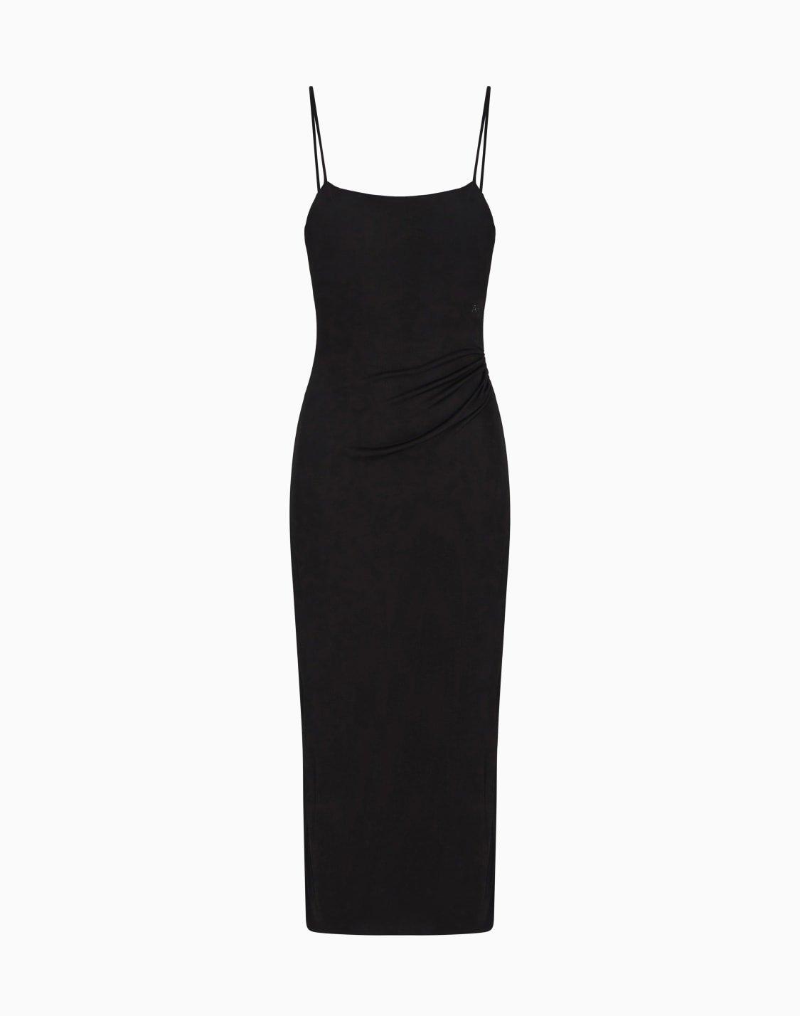vestido-largo-de-jersey-con-cada-negro--armani-exchange