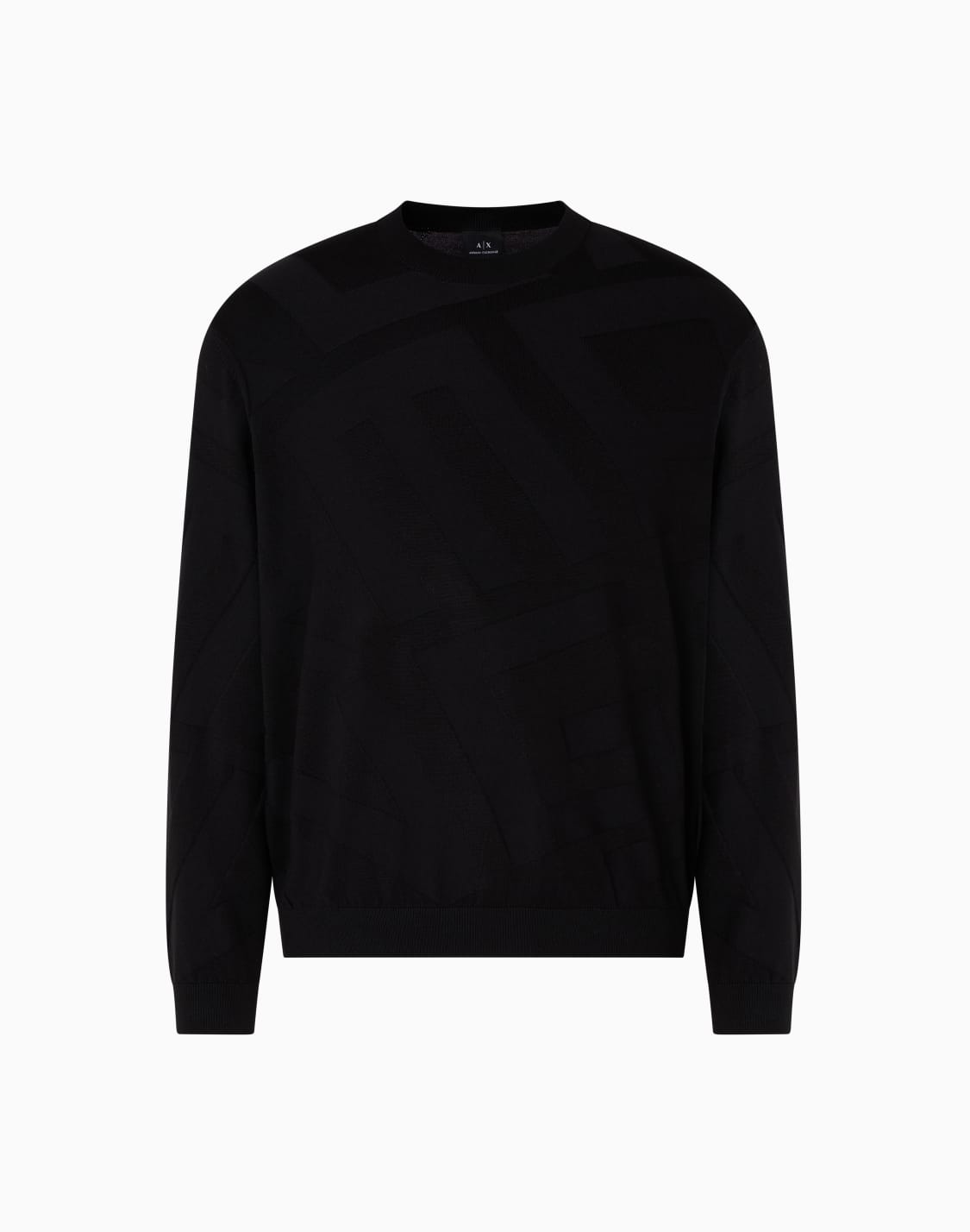 pull-en-mlange-de-viscose-avec-lettrage-jacquard-noir--armani-exchange