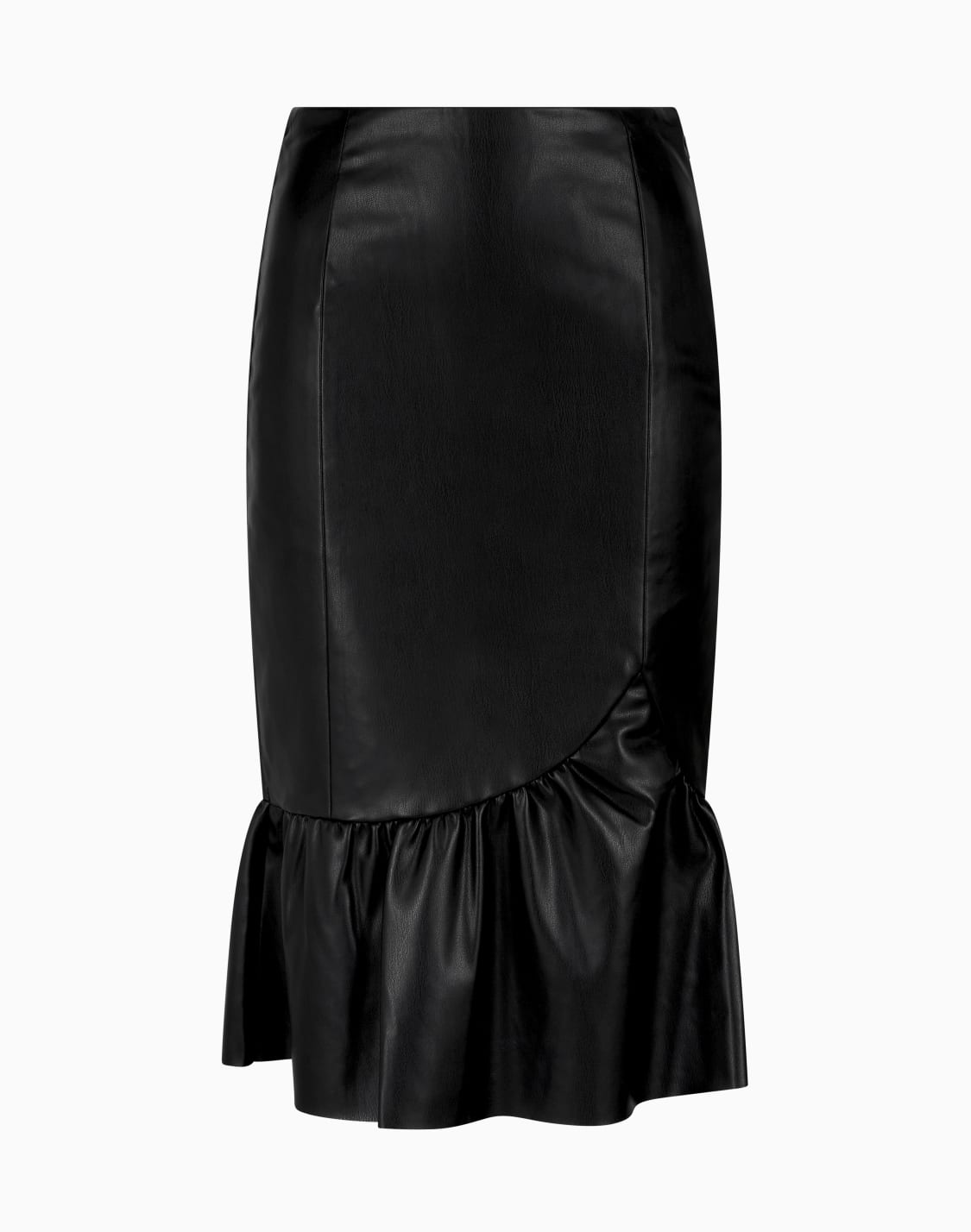 asv-faux-leather-midi-skirt-with-ruffle-black--armani-exchange