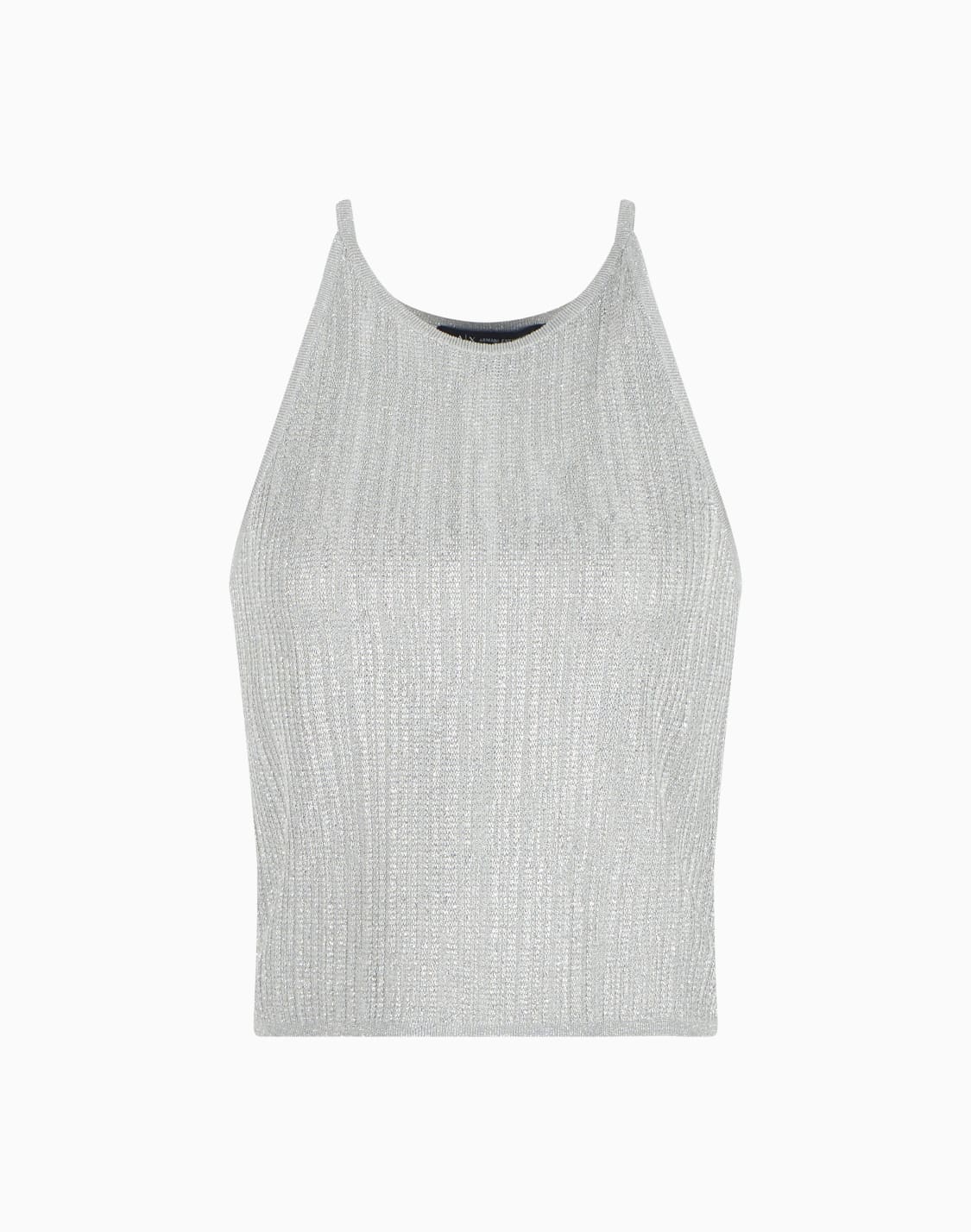 メタリックニットアメスリキャミソル-シルバ--armani-exchange