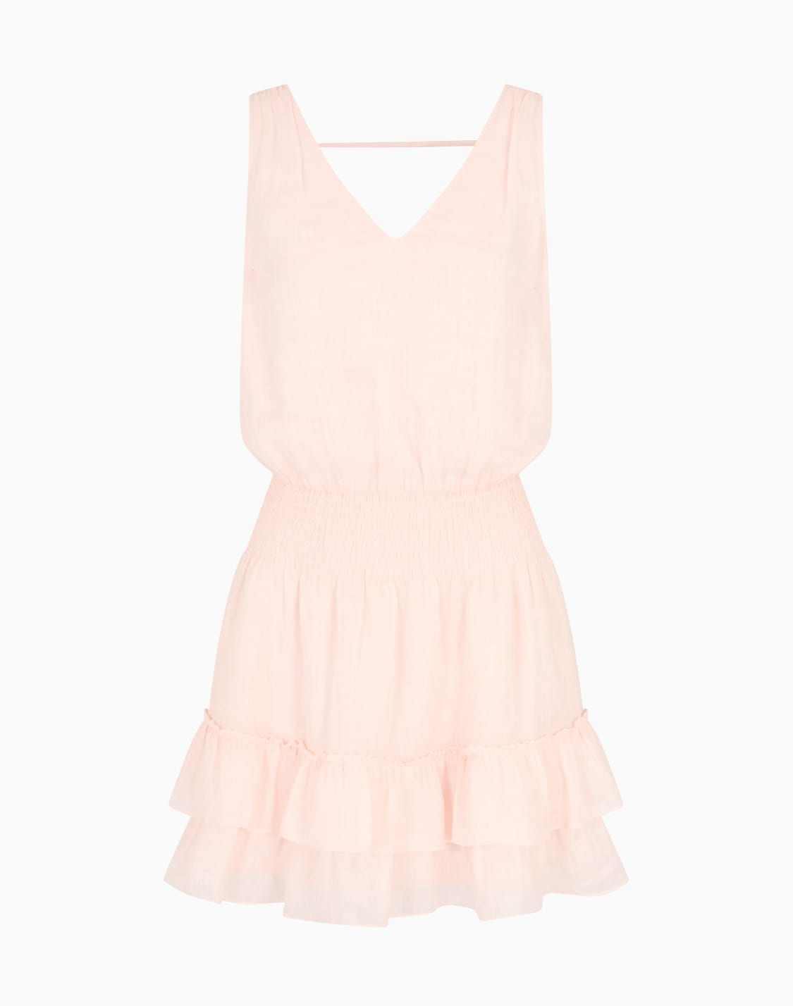 short-ramie-ruffled-dress-pink--armani-exchange