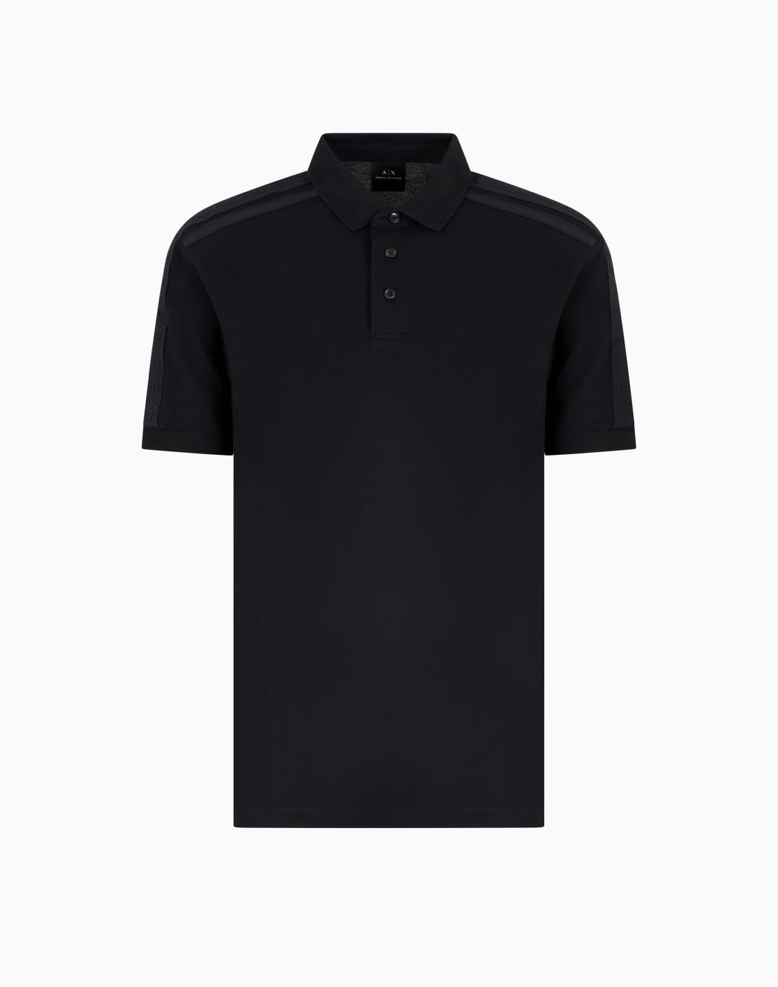 polo-piqu-de-corte-regular-con-bandas-en-los-hombros-negro--armani-exchange