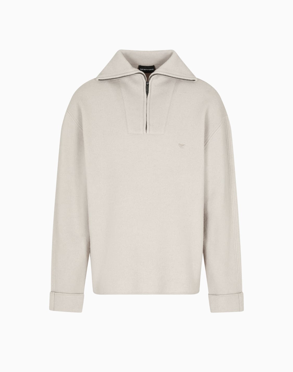 パシャルジップセタ-バジンウル-プラッシュニット-ベジュ--emporio-armani