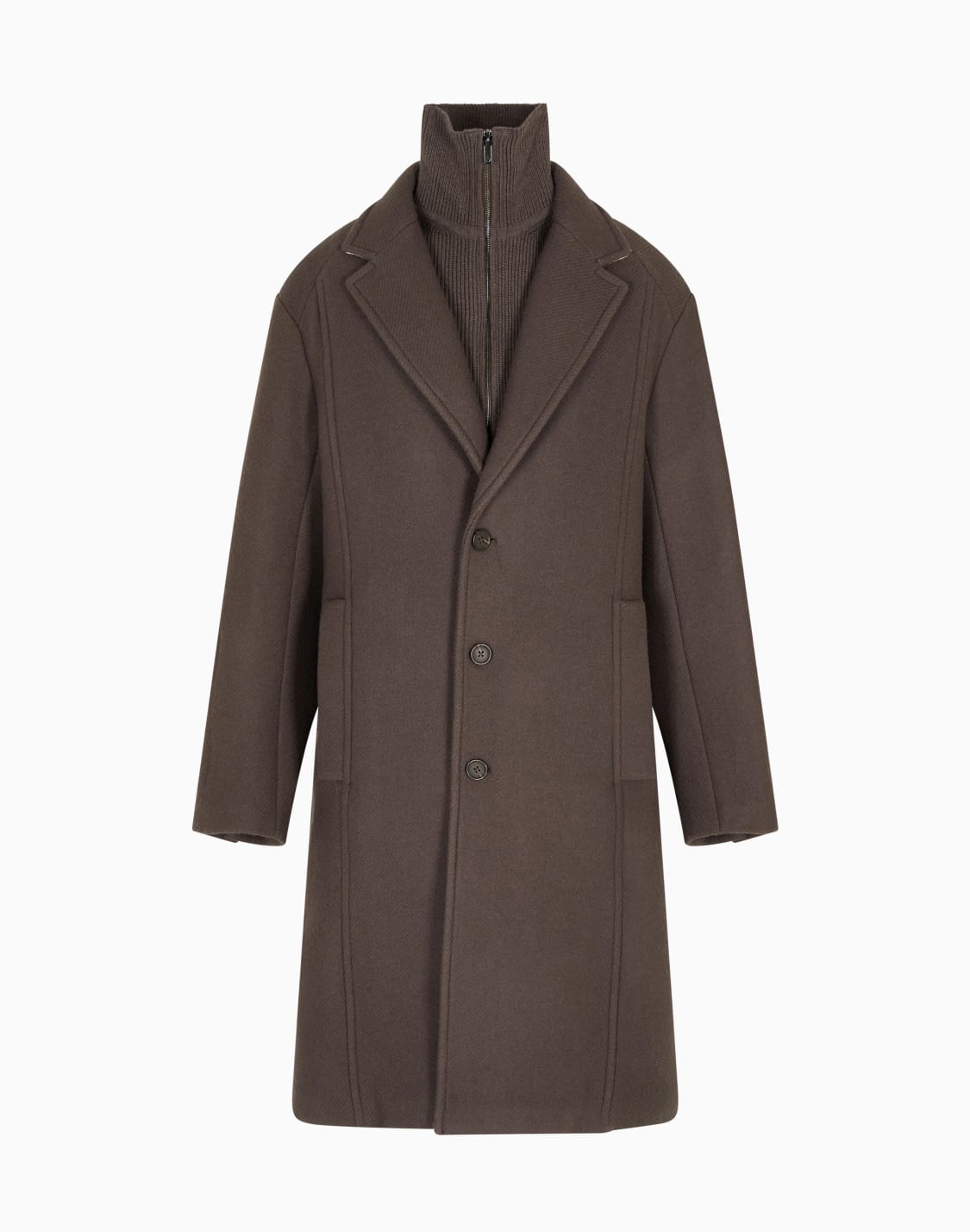 cappotto-in-twill-di-panno-di-lana-vergine-con-pettorina-marrone--emporio-armani