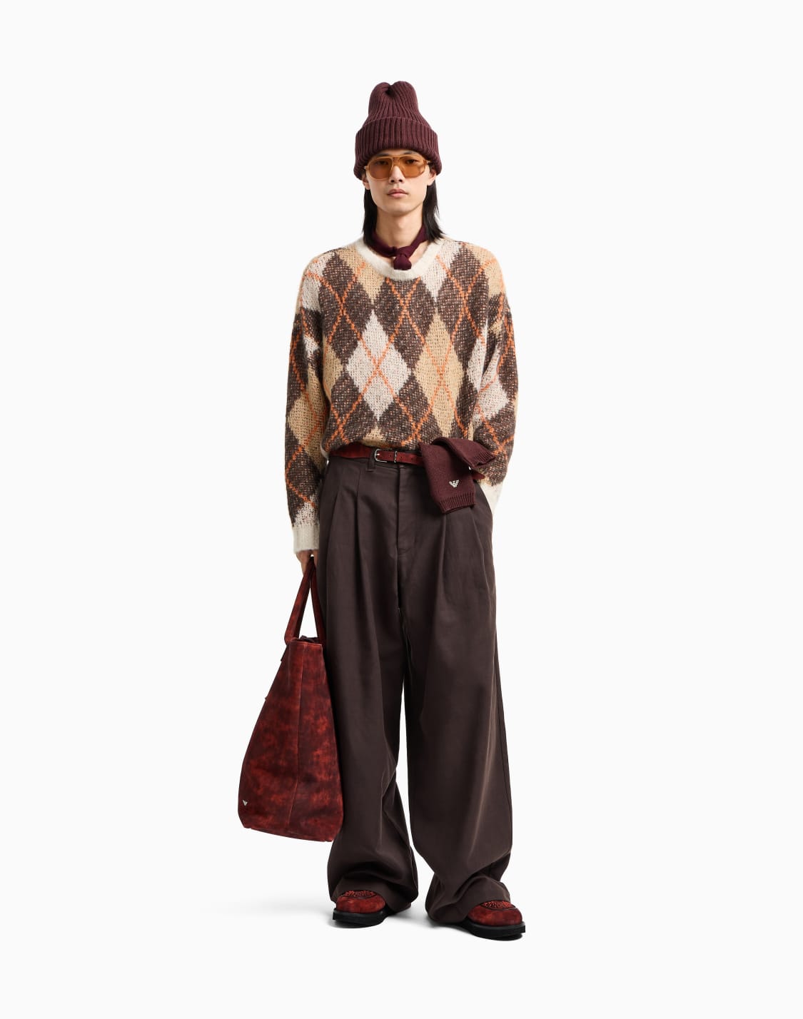 new-york-capsule-collection-oversized-jumper-in-a-jacquard-wool-blend-with-an-argyle-motif-brown--emporio-armani