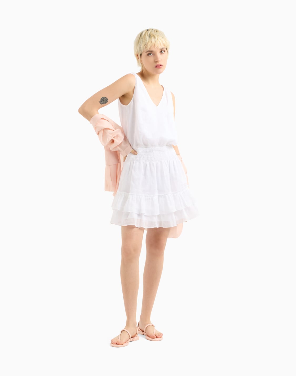 short-ramie-ruffled-dress-white--armani-exchange