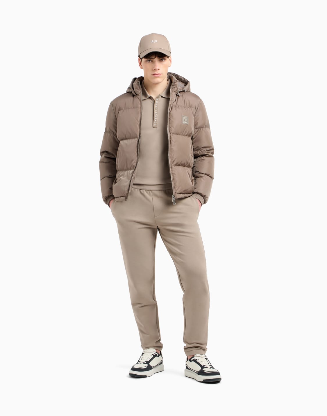 polo-with-contrasting-logo-in-cotton-spandex-beige--armani-exchange