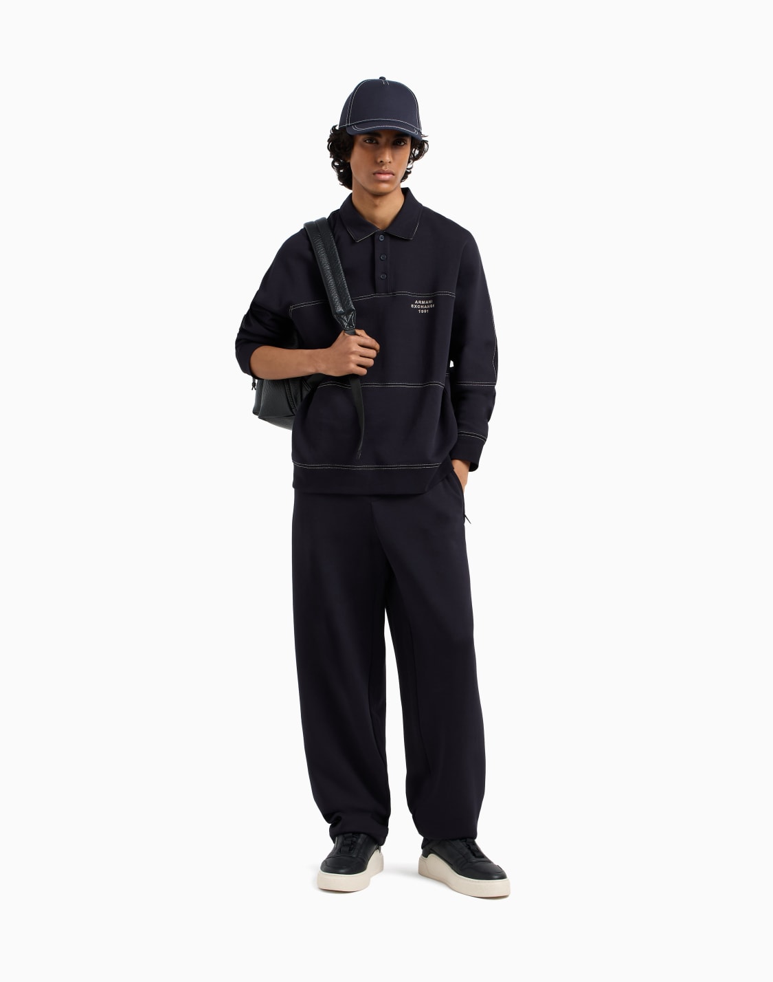 bonded-stretch-polo-sweatshirt-navy-blue--armani-exchange