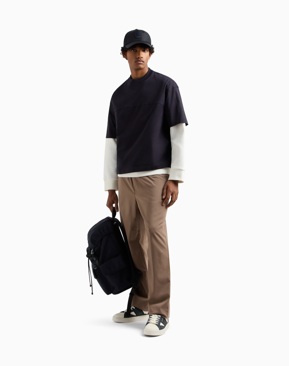 mercerized-cotton-short-sleeved-sweatshirt-navy-blue--armani-exchange