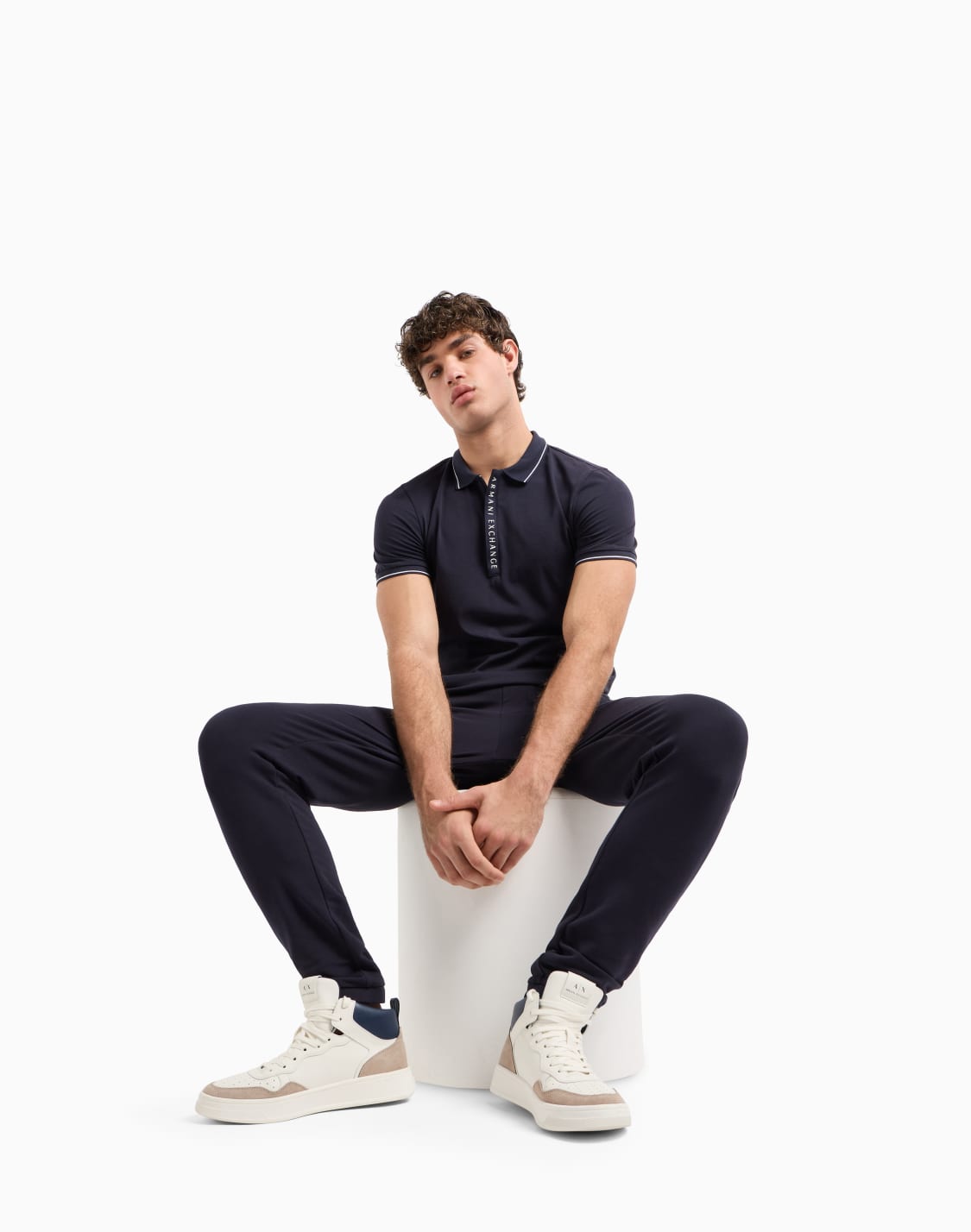 polo-with-contrasting-logo-in-cotton-spandex-navy-blue--armani-exchange