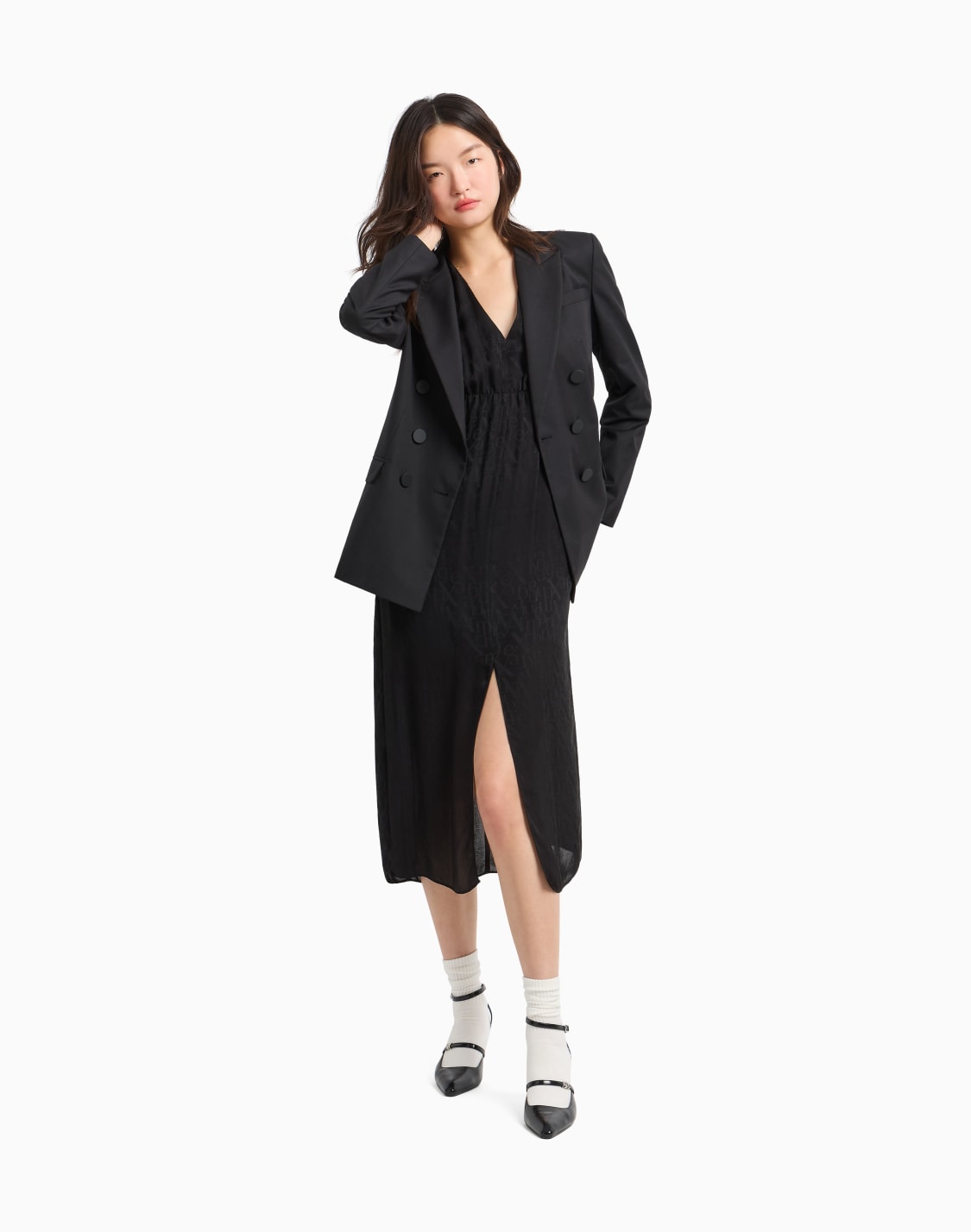 longuette-dress-in-viscose-with-allover-logo-black--armani-exchange