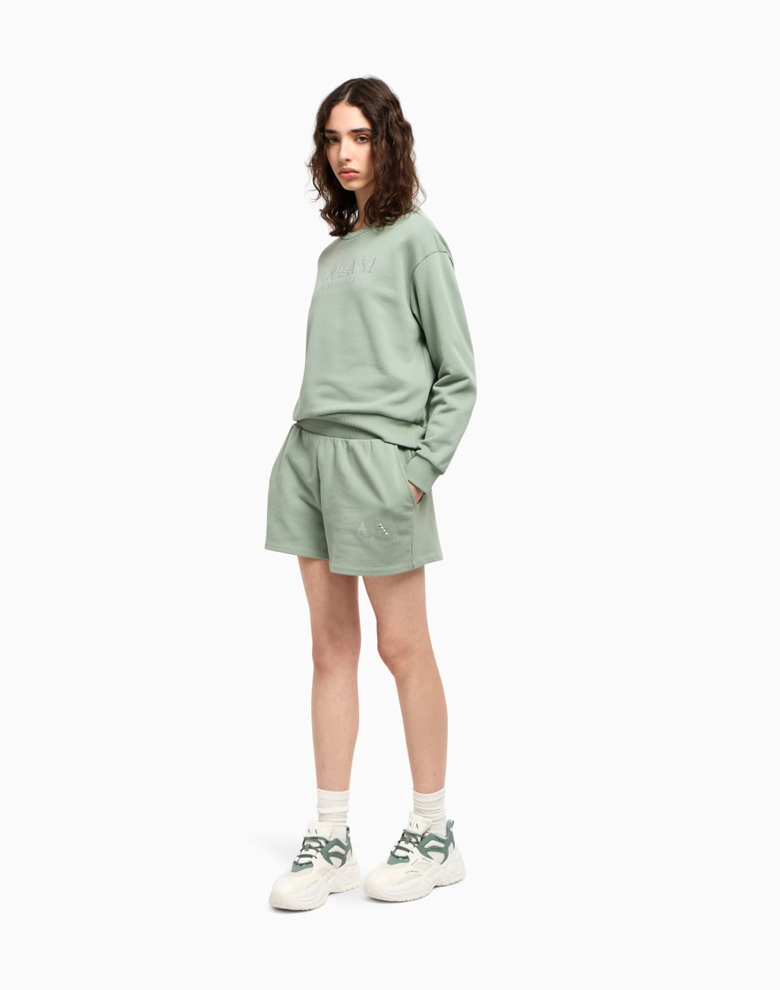 crewneck-sweatshirt-with-metal-logo-green--armani-exchange