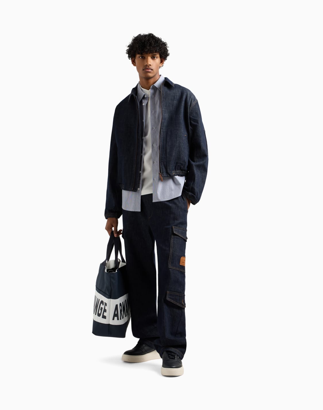 slim-fit-polo-in-cotton-piquet-blanco--armani-exchange