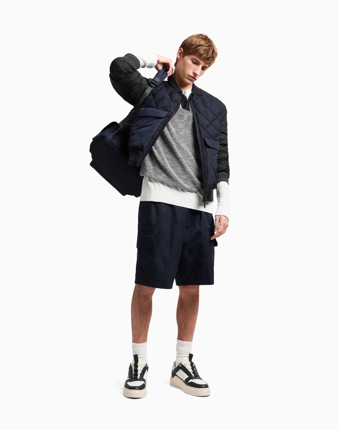 pantalones-cortos-cargo-de-sarga-de-algodn-con-bolsillos-grandes-azul-marino--armani-exchange