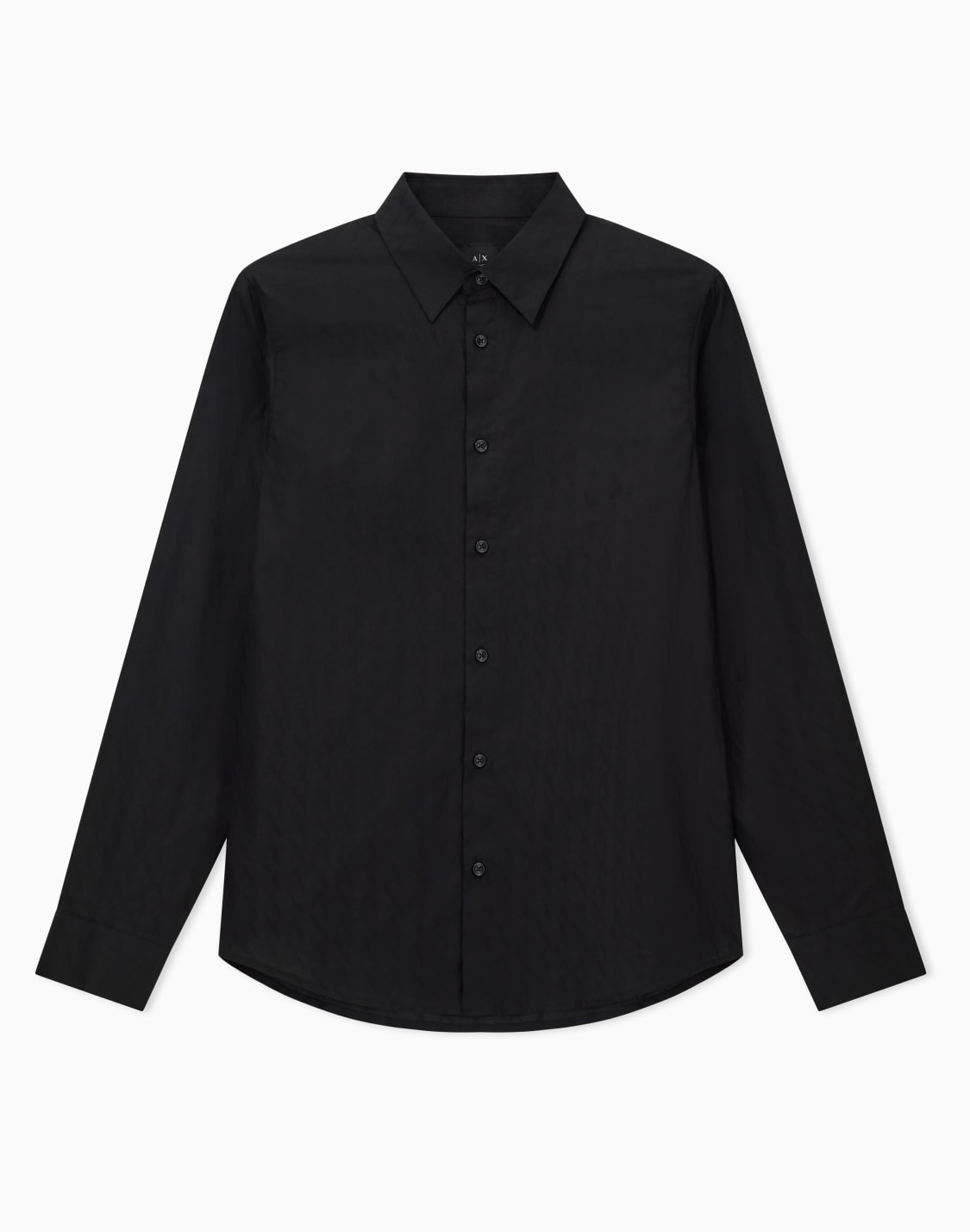 regular-fit-cotton-jacquard-shirt-black--armani-exchange