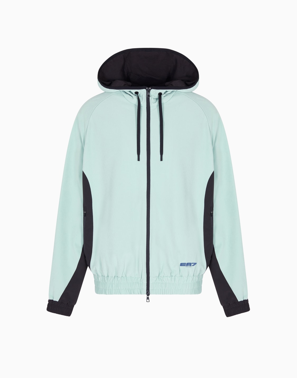 オンライン限定graphic-series-フド付きスウェットシャツ-テクニカルファブリック-メランジ-ライトブル--ea7