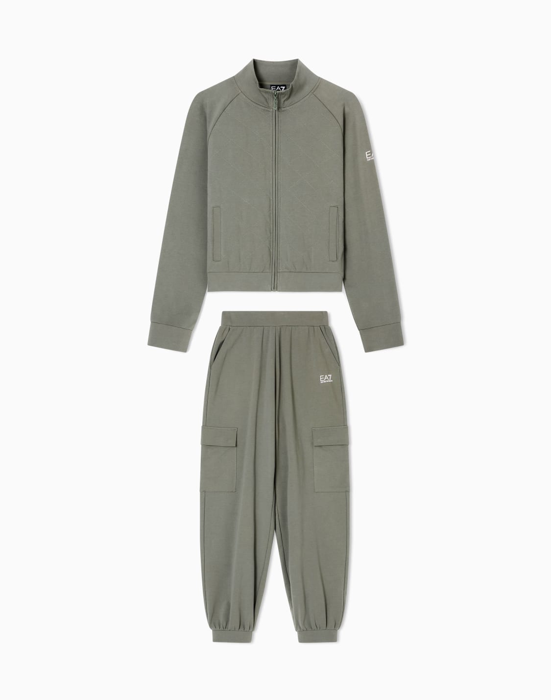 survtement-en-coton-stretch-avec-pantalon-cargo-vert--ea7