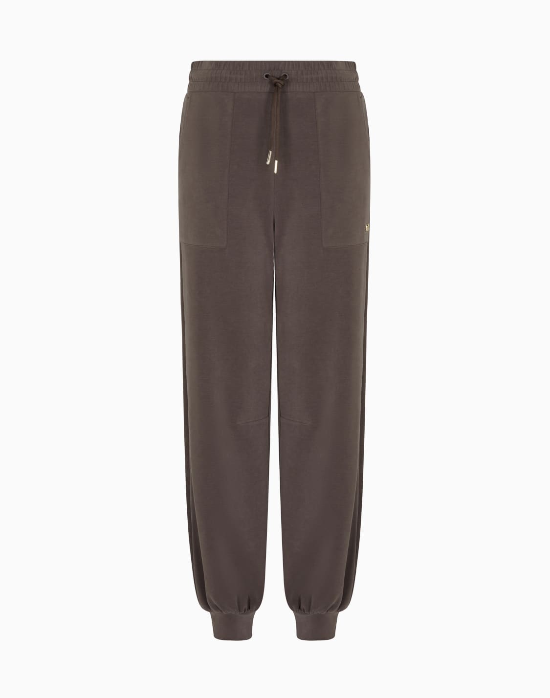 pantaloni-jogger-core-lady-in-interlock-di-misto-modal-stretch-marrone--ea7