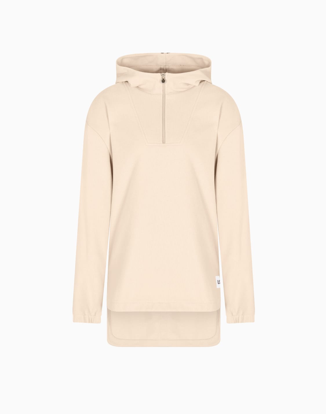sweat-shirt-capuche-sporty-forever-en-mlange-de-coton-beige--ea7