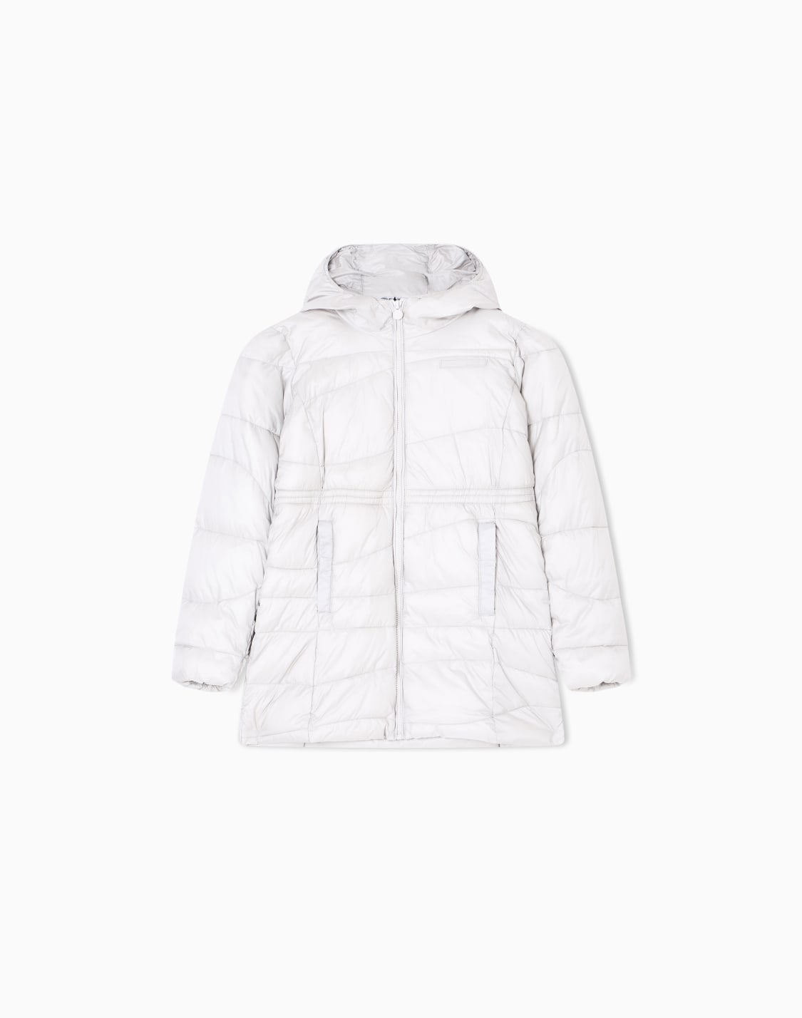 caban-capuche-precious-girl-en-nylon-rembourr-blanc--ea7