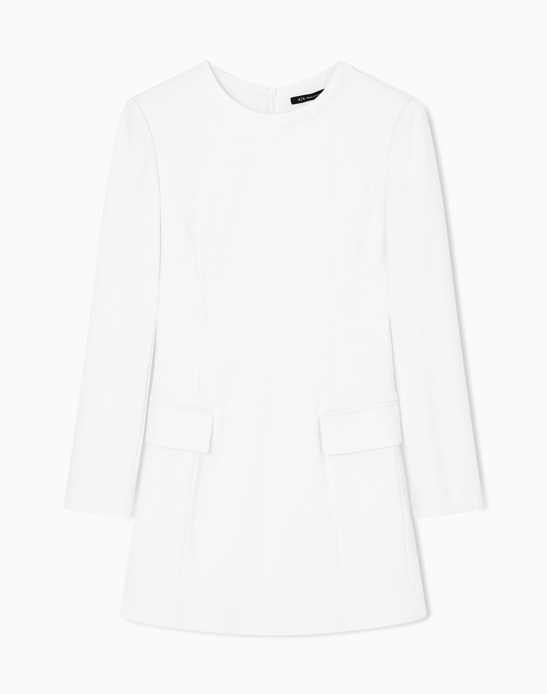 short-flared-dress-white--armani-exchange