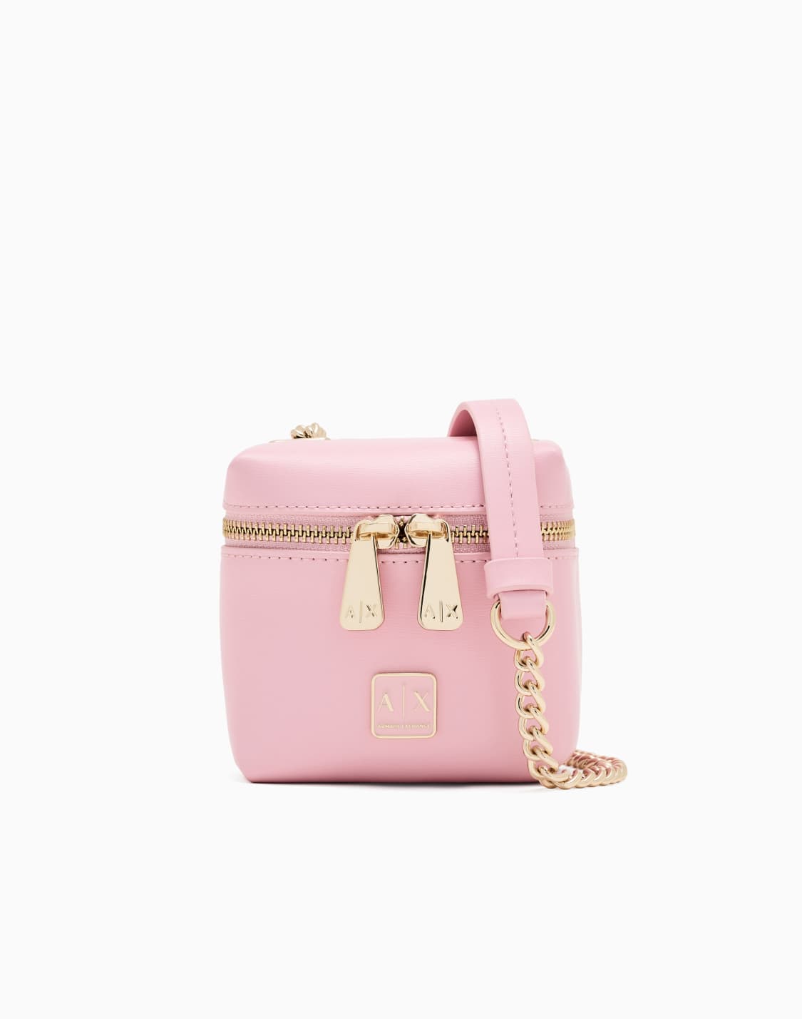 axロゴ-ミニショルダバッグ-ピンク--armani-exchange