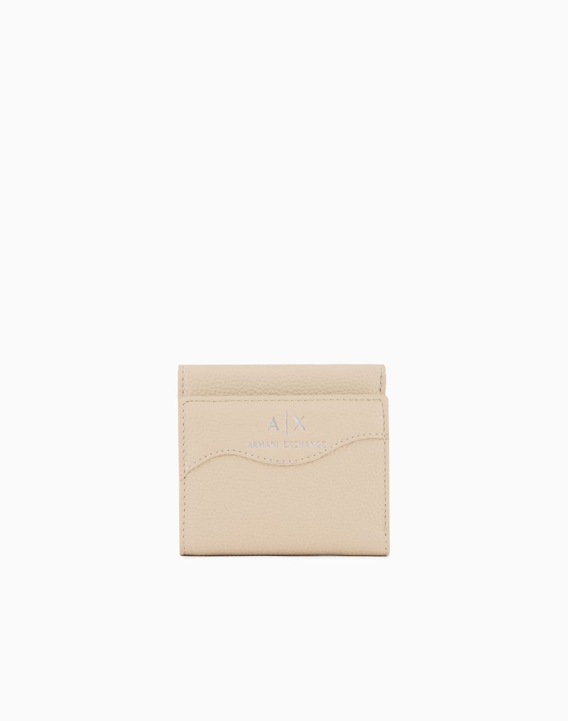 axロゴ-三つ折りミニウォレット-ベジュ--armani-exchange
