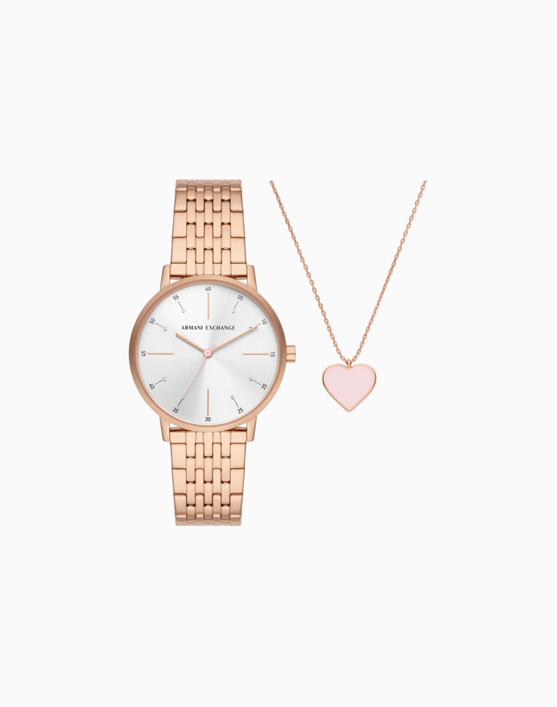 three-hand-watch-and-necklace-set-in-rose-gold-tone-stainless-steel-multicoloured--armani-exchange