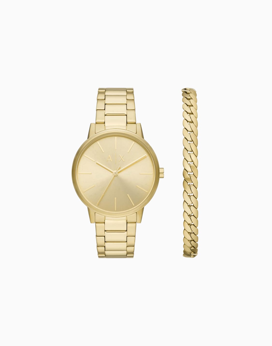 three-hand-watch-and-stainless-steel-bracelet-set-multicoloured--armani-exchange