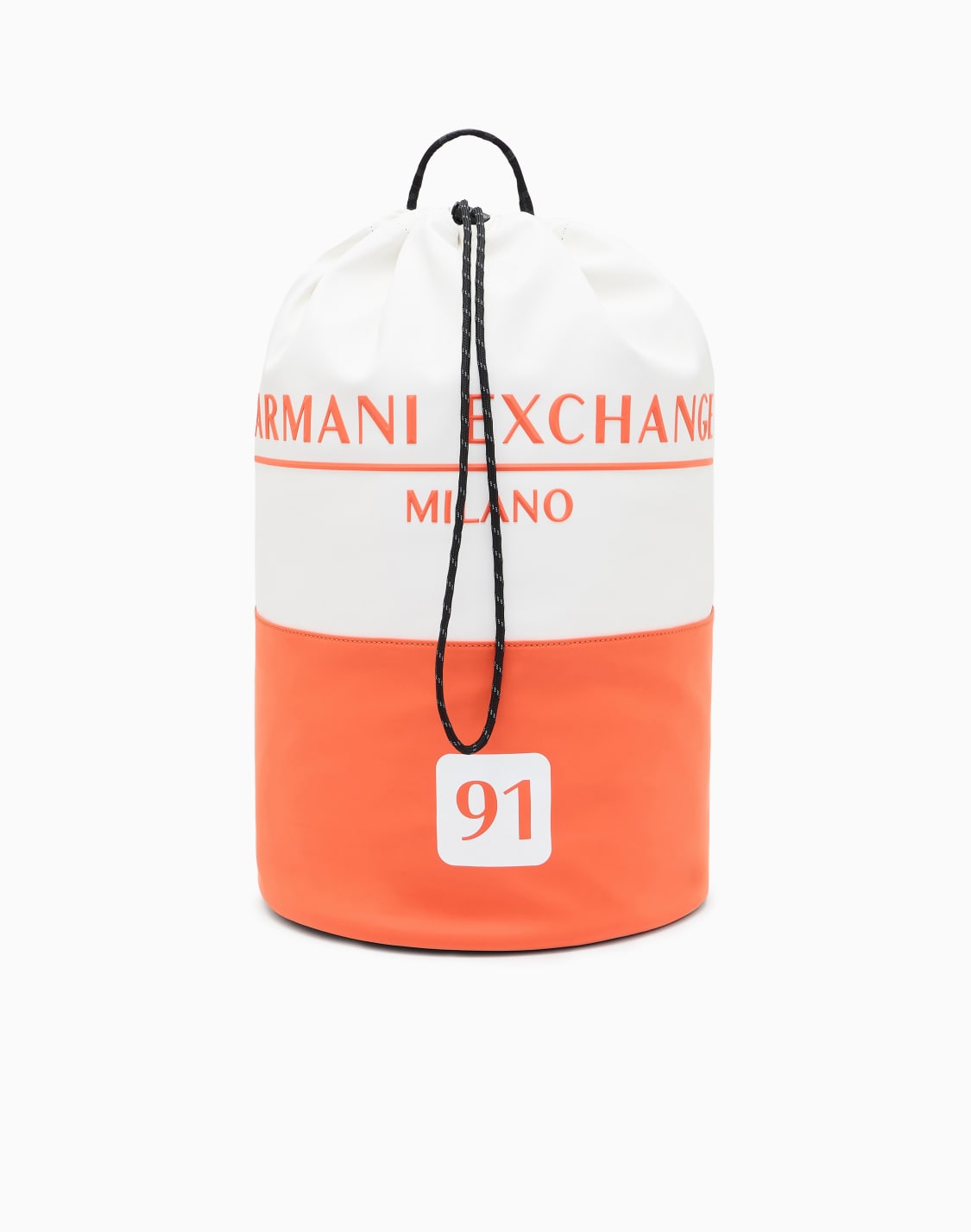 axロゴ-マリンバッグ-オレンジ--armani-exchange
