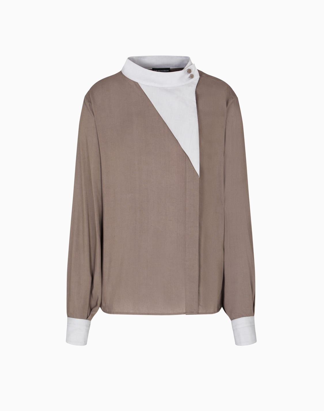 fluid-muslin-shirt-with-off-centre-closure-brown--emporio-armani