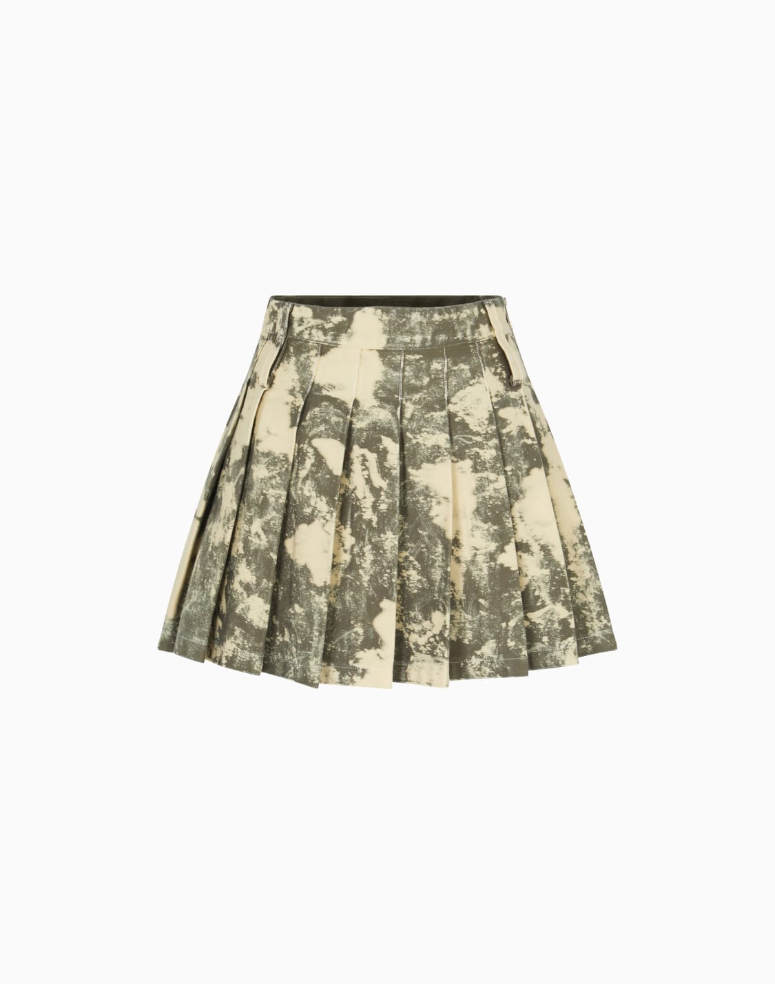 new-york-capsule-collection-tie-dye-effect-garment-dyed-drill-pleated-skirt-brown--emporio-armani