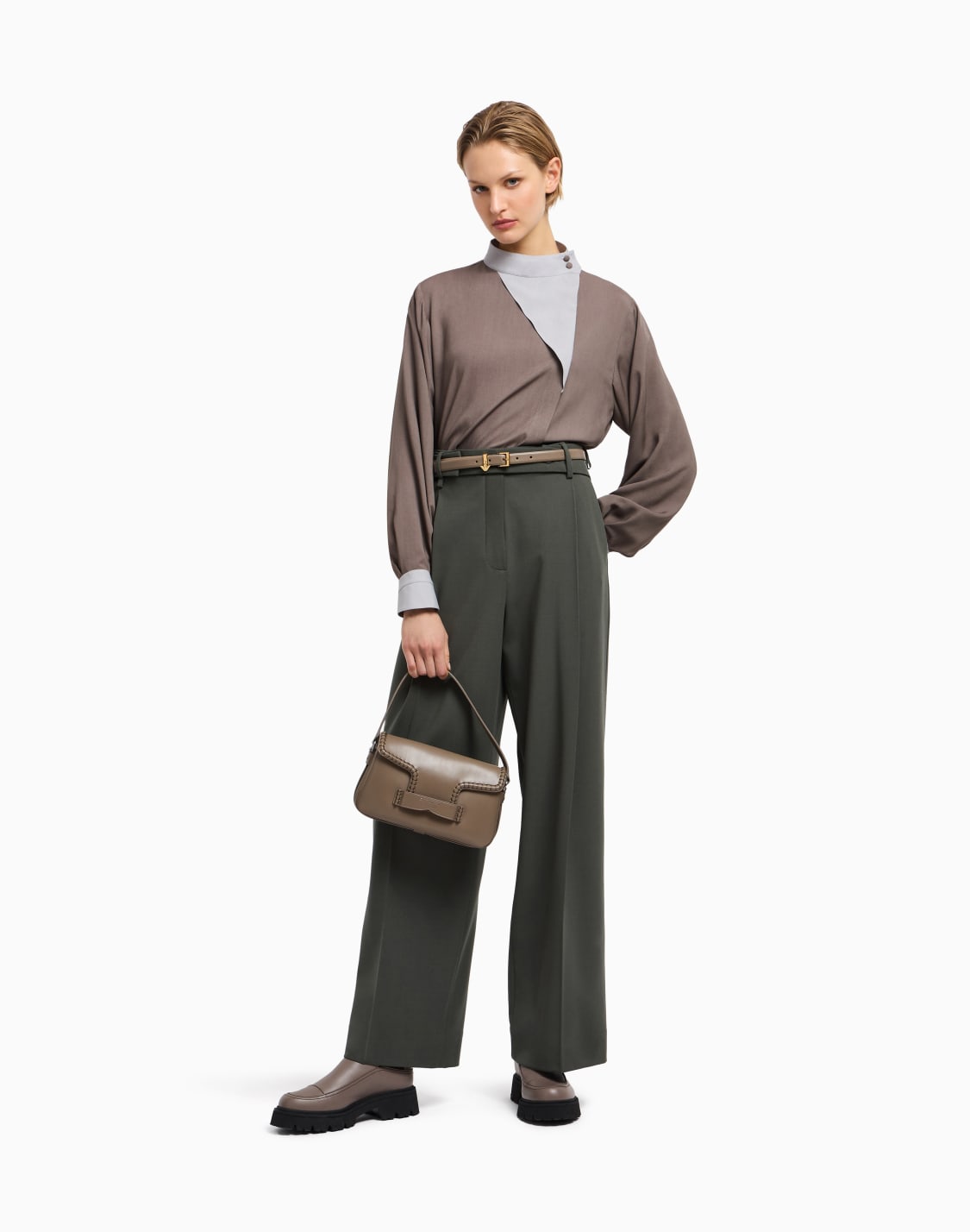fluid-muslin-shirt-with-off-centre-closure-brown--emporio-armani