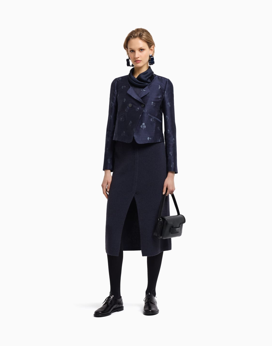 satin-foulard-collar-blouse-with-polka-dot-print-navy-blue--emporio-armani