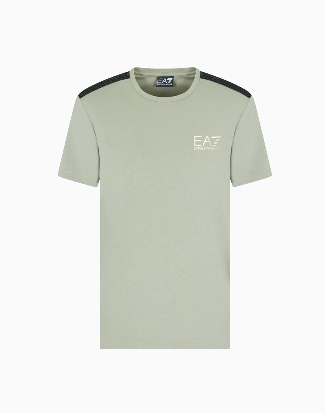 t-shirt-ras-du-cou-gold-label-en-jersey-de-viscose-gris--ea7