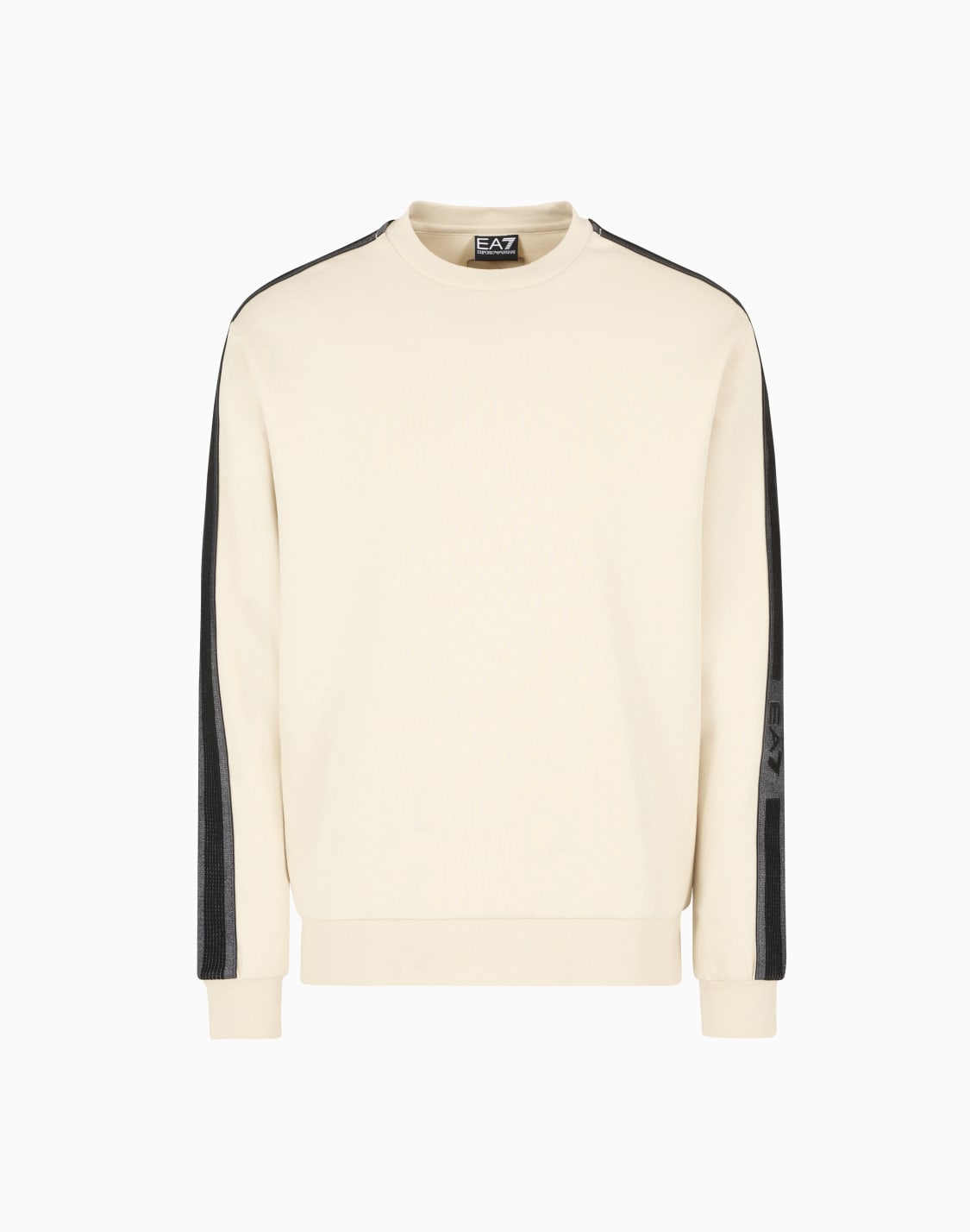 felpa-girocollo-logo-series-in-jersey-di-cotone-beige--ea7