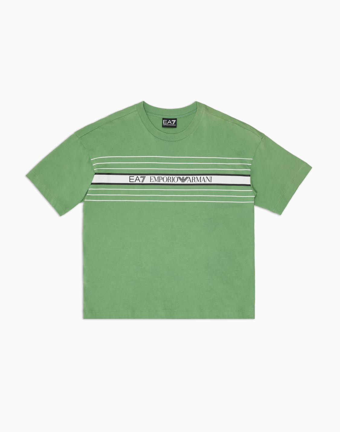 t-shirt-ras-du-cou-logo-series-boy-en-coton-vert--ea7