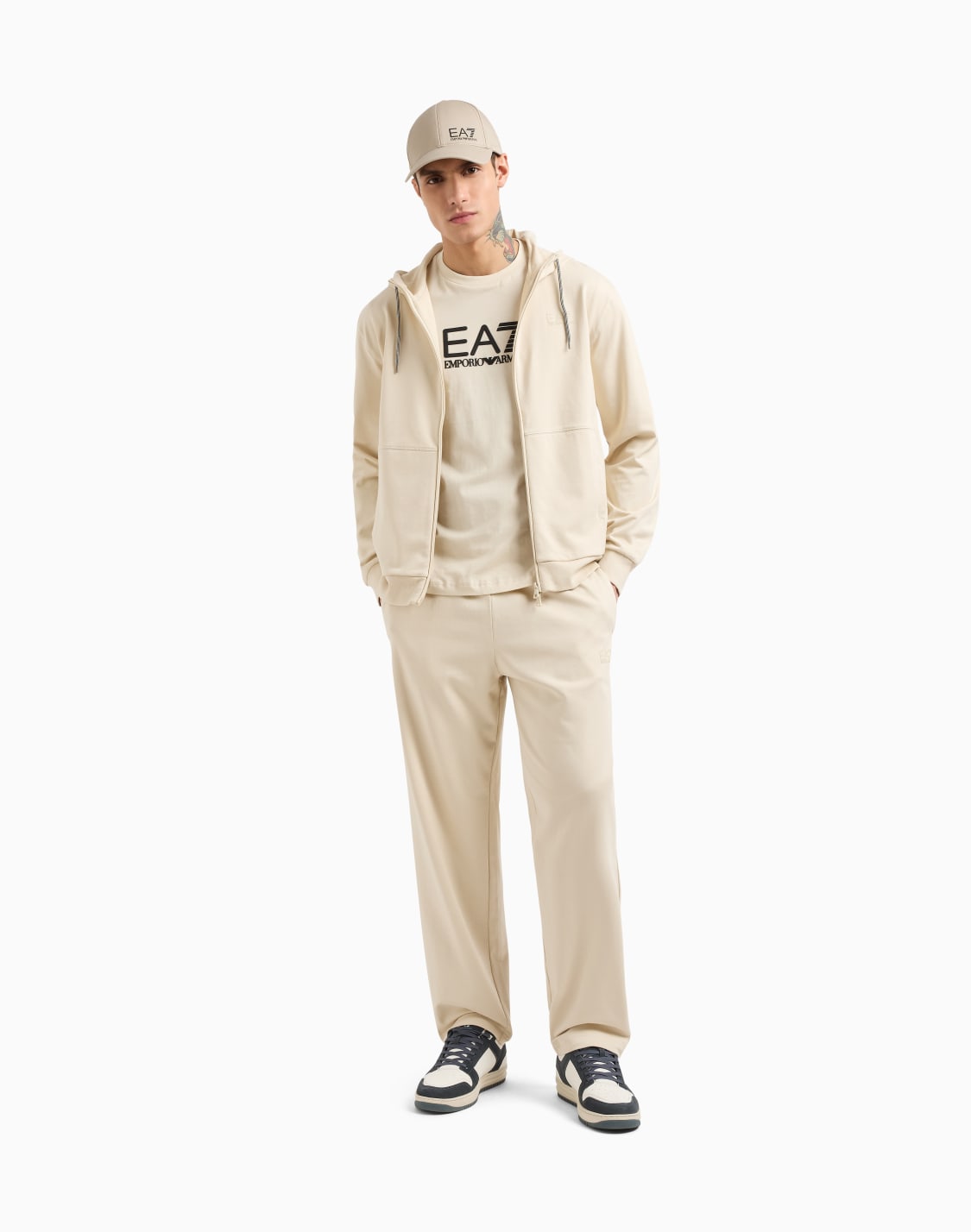 visibility-cotton-tracksuit-with-hood-beige--ea7