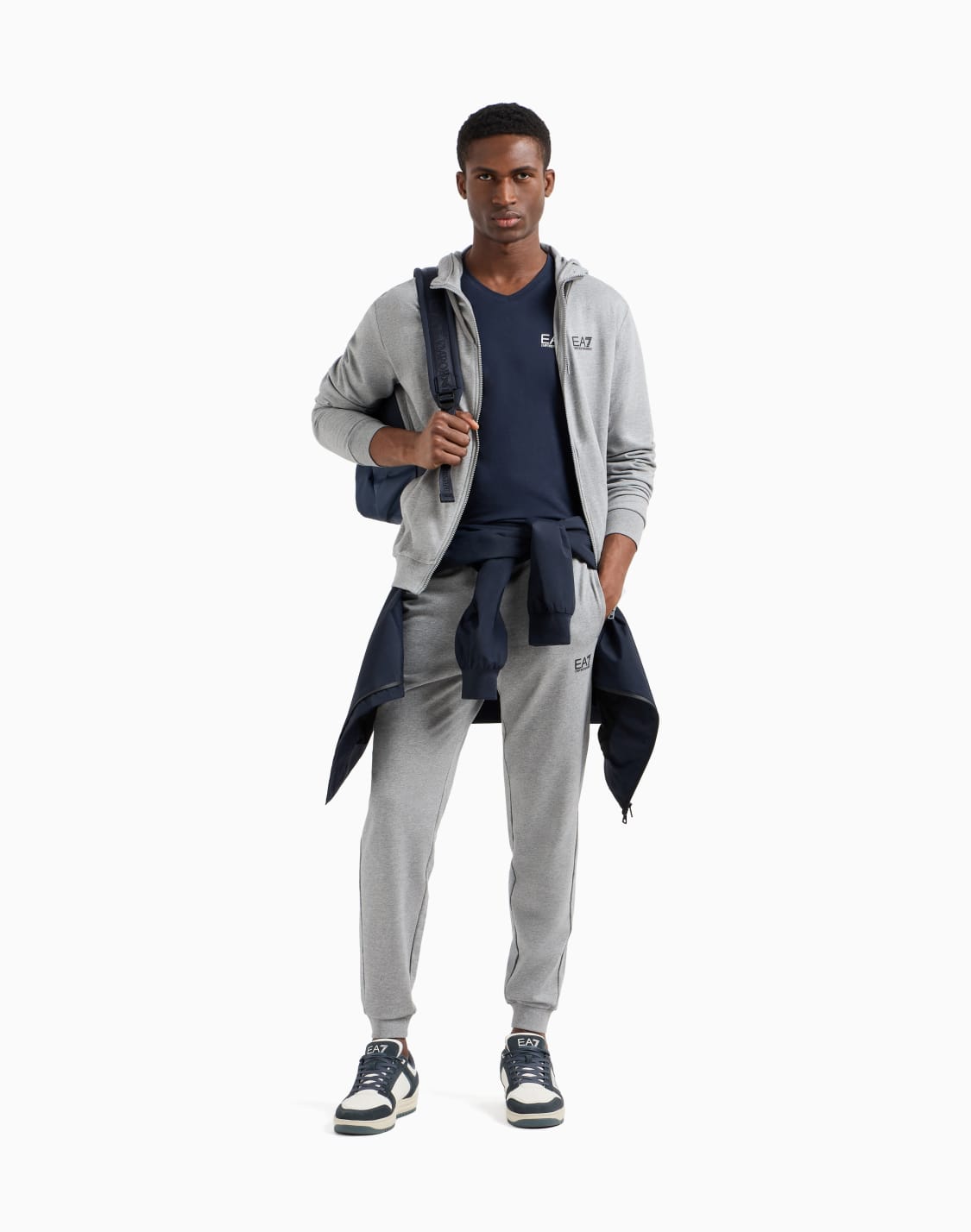 sweat-shirt-capuche-core-identity-en-coton-gris--ea7