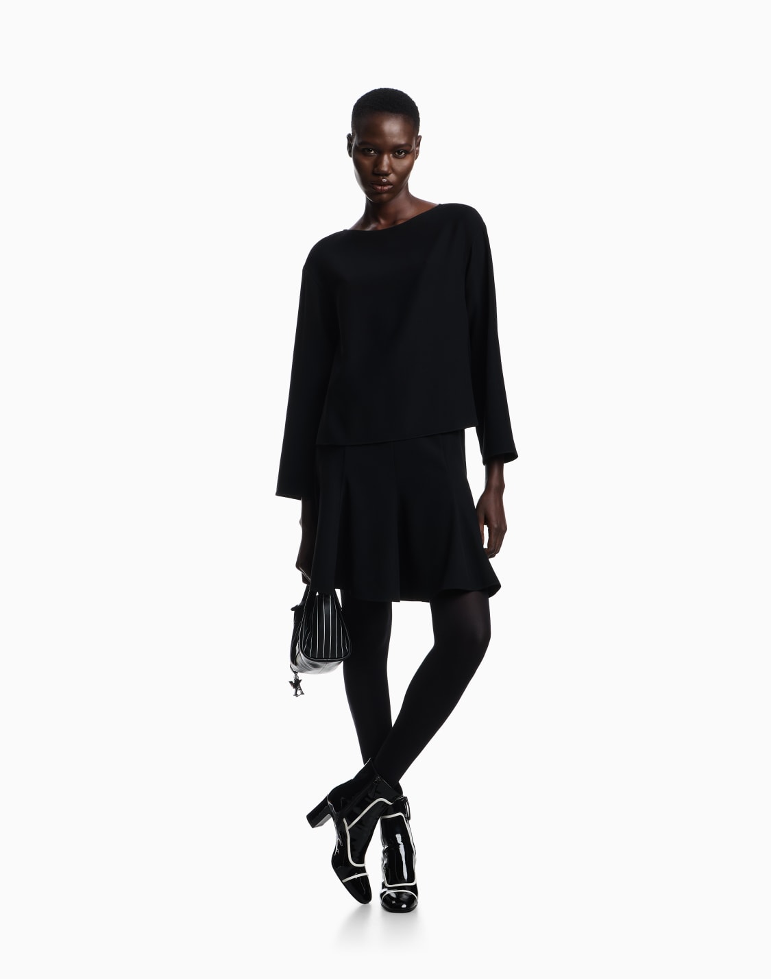 technical-cady-flared-blouse-black--emporio-armani